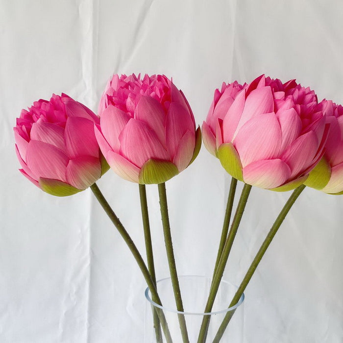 Bulk 28" Lotus Bud Lily Stem Silk Flower Artificial Wholesale