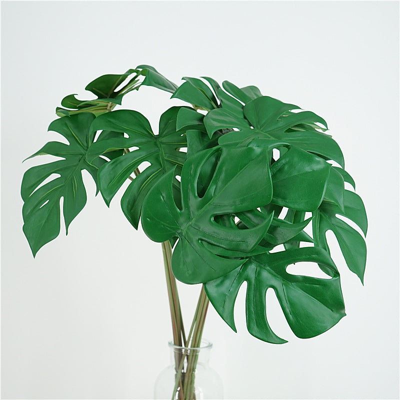 Lot de 6 tiges de Monstera tropicales artificielles en gros 