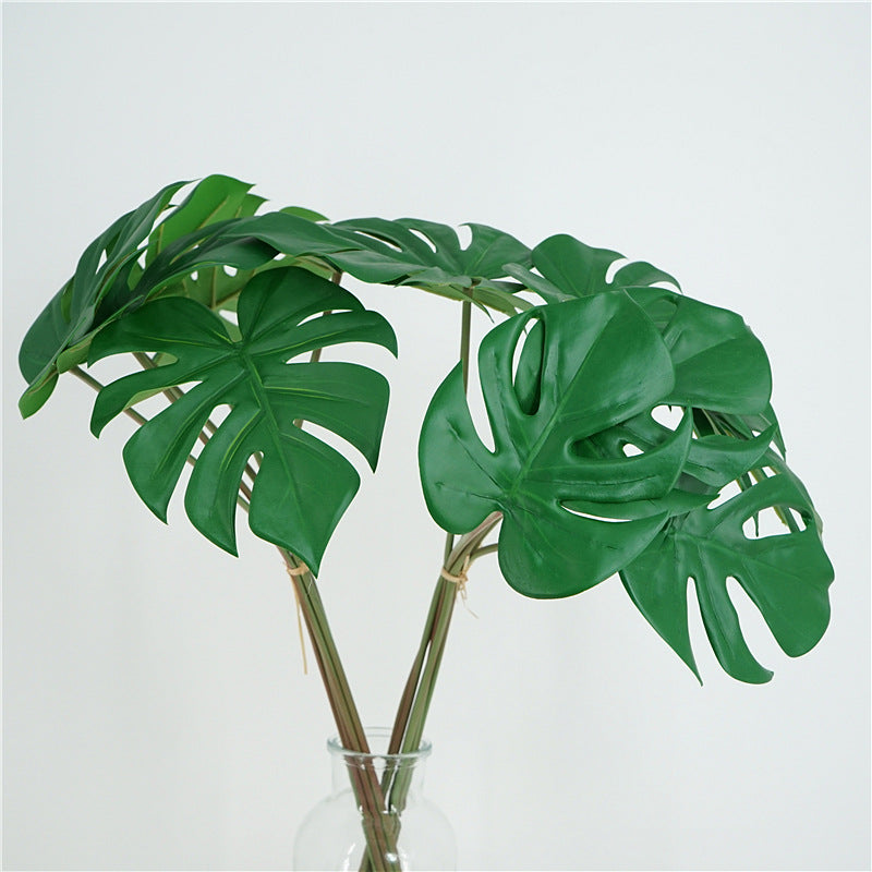 Lot de 6 tiges de Monstera tropicales artificielles en gros 
