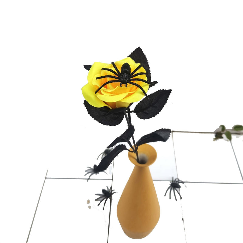 Tiges de roses artificielles squelettes d'Halloween en vrac de 16 pouces en gros