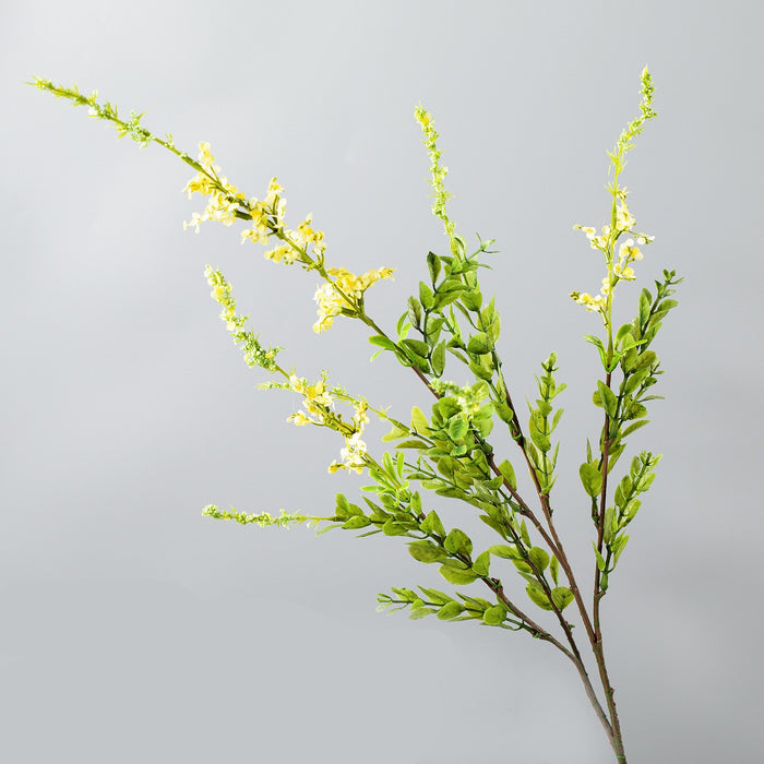 Venta al por mayor de tallo de planta de hierba de flor de salvia salvaje artificial de 33 pulgadas 