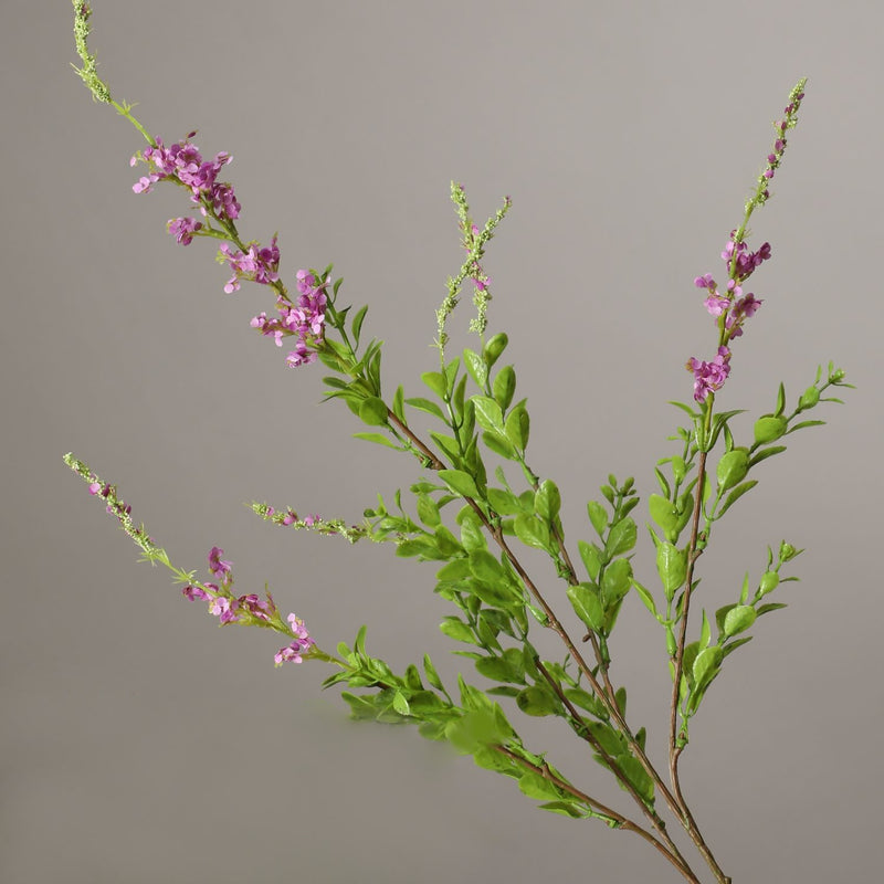 Venta al por mayor de tallo de planta de hierba de flor de salvia salvaje artificial de 33 pulgadas 