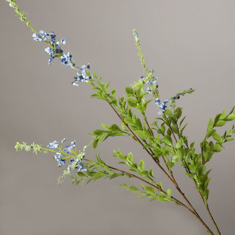 Venta al por mayor de tallo de planta de hierba de flor de salvia salvaje artificial de 33 pulgadas 