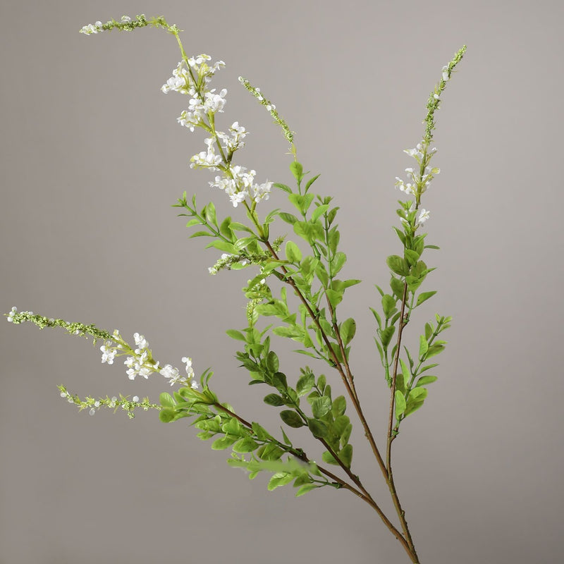 Venta al por mayor de tallo de planta de hierba de flor de salvia salvaje artificial de 33 pulgadas 