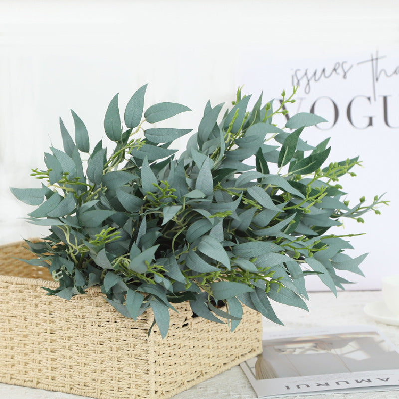 Venta al por mayor Ramita de sauce artificial con brotes Vegetación Planta Spray 21 pulgadas 