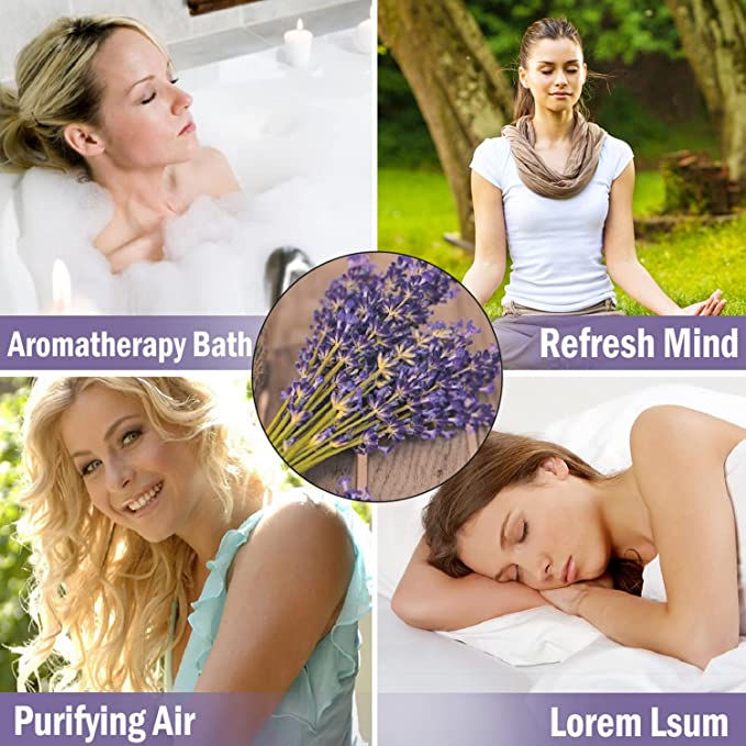 Lot de 2 paquets de tiges de lavande séchées en vrac Fleurs séchées en gros