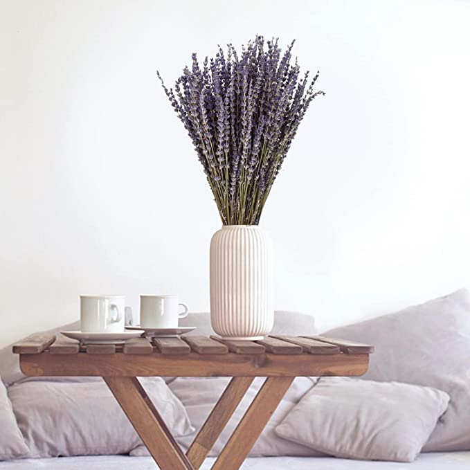 Lot de 2 paquets de tiges de lavande séchées en vrac Fleurs séchées en gros