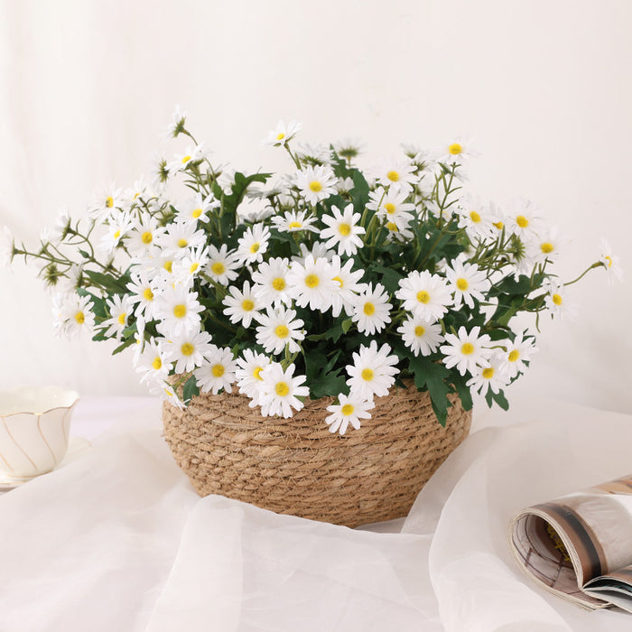 Venta al por mayor de flores artificiales de Daisy Bush de flores silvestres de 14 "a granel