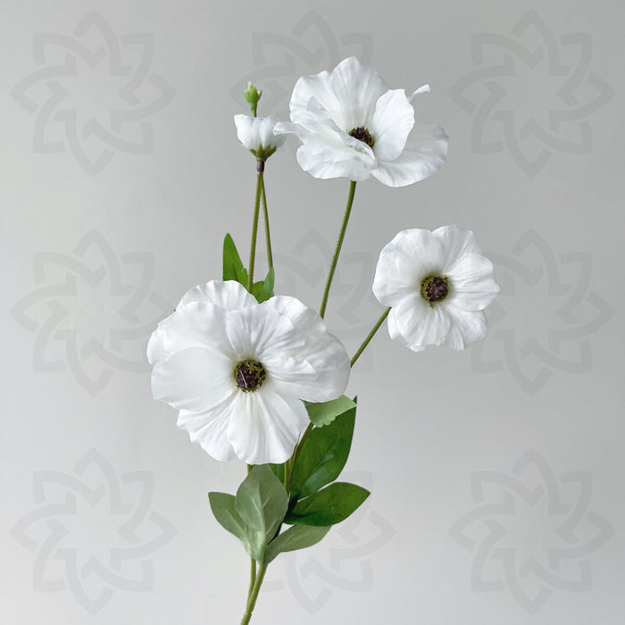 Venta al por mayor de flores de seda artificiales con tallos de Ranunculus de mariposa de 15,7" a granel