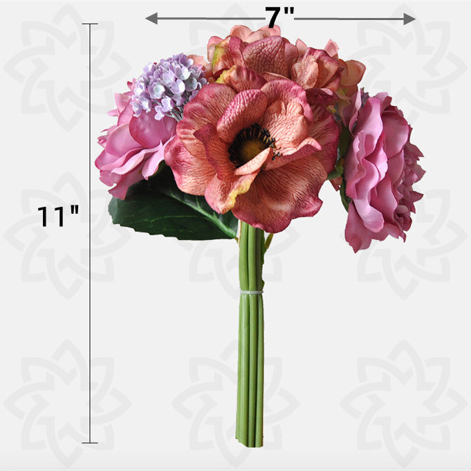 Bouquet de fleurs artificielles en soie de 11 po, liquidation en vrac, vente en gros