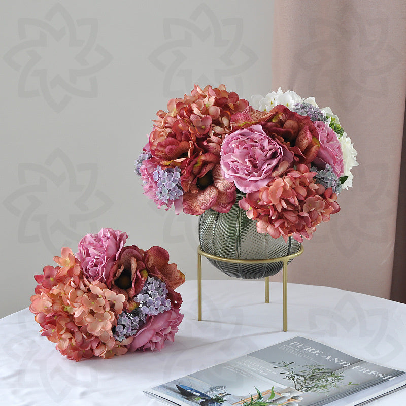 Bouquet de fleurs artificielles en soie de 11 po, liquidation en vrac, vente en gros