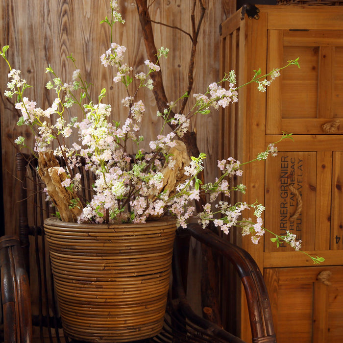 A granel 39 "tallos de sauce florecientes ramas flores de seda artificiales al por mayor 