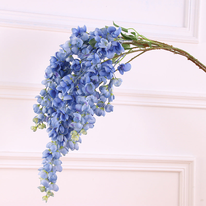 Tiges de glycine extra longues exclusives en vrac Fleurs artificielles suspendues violettes pour grands vases en gros 