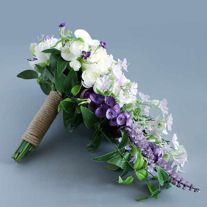Bulk Cascading Orchid Lilac and Ivory Wedding Bouquet Bridal Bouquet Wholesale