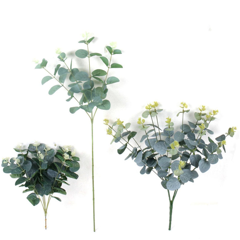 Bulk Faux Eucalyptus Leaves Spray Greenery Stems Wholesale