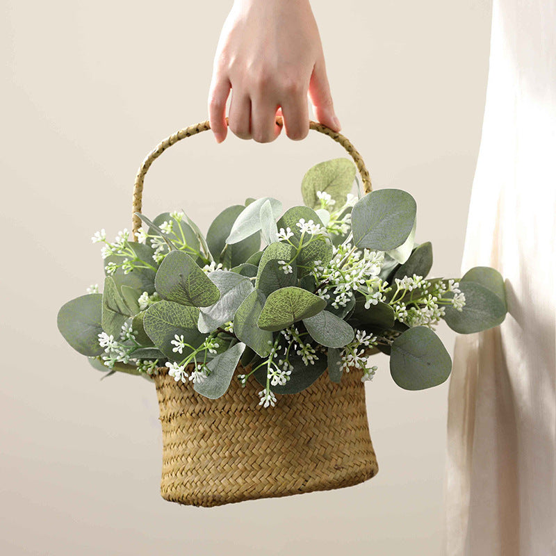 Bulk 20pcs Artificial Eucalyptus Greenery Stems with White Seeds for Floral Arrangement Wreath Rustic Farmhouse Greenery Decoration Wholesale