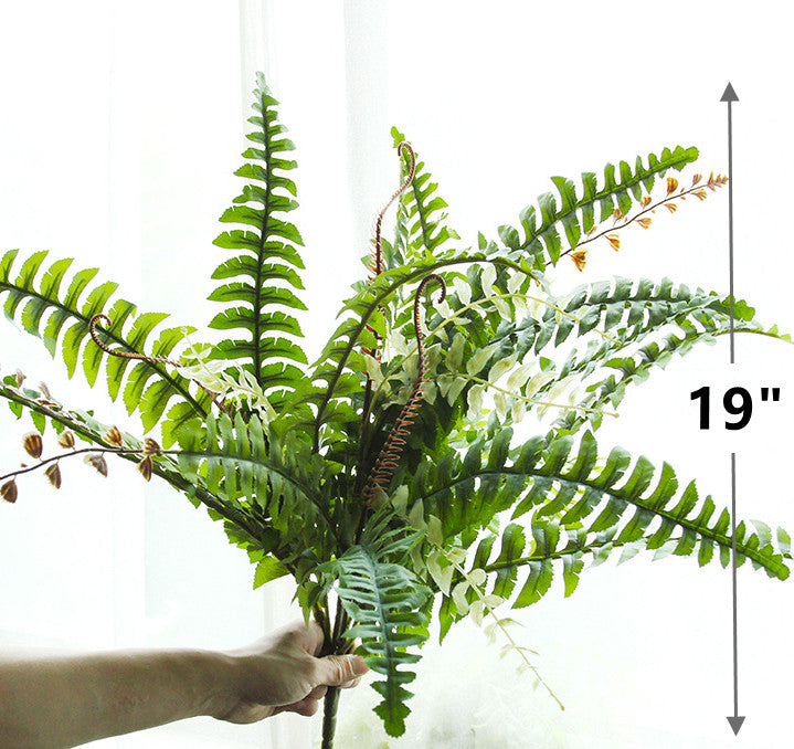 Plantes vertes artificielles en vrac Fougères Buissons Collection Décoration paysagère Vente en gros 