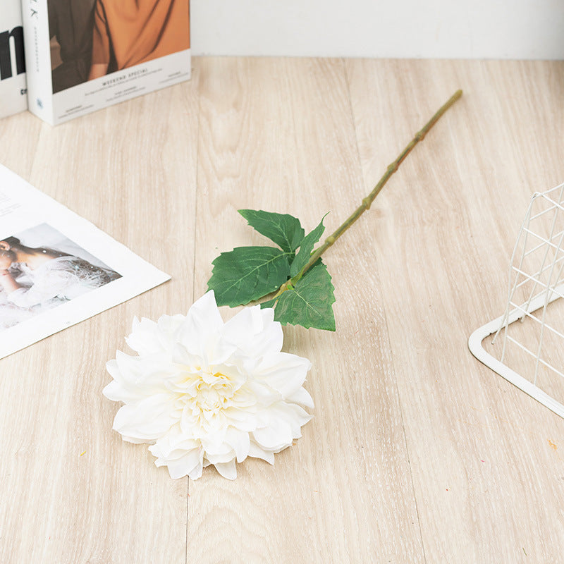 Fleurs artificielles en soie avec tige de dahlia de 24 po en vrac, plantes d'automne, compositions florales en gros