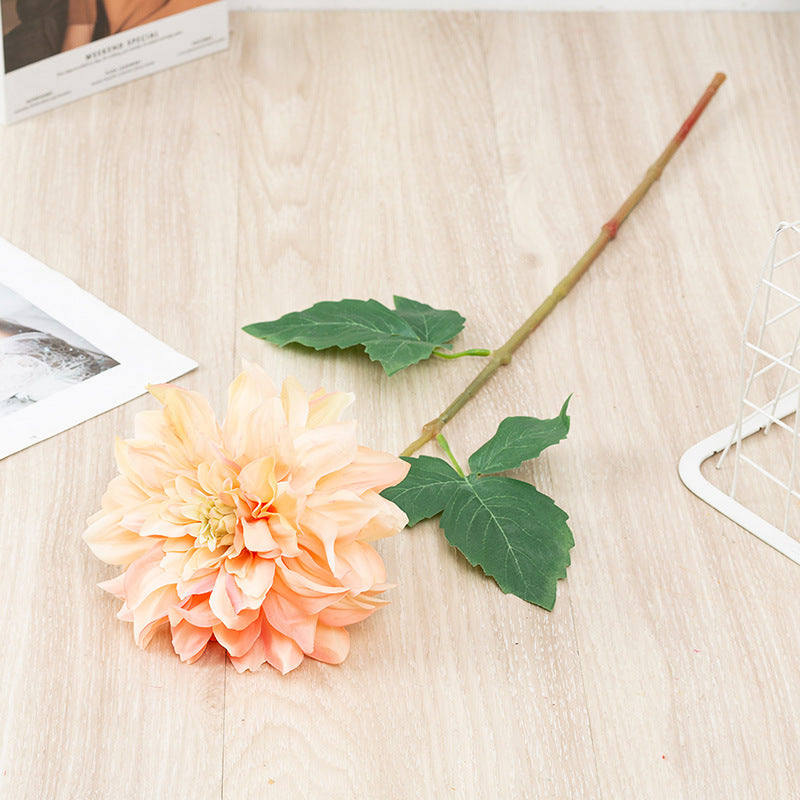 Fleurs artificielles en soie avec tige de dahlia de 24 po en vrac, plantes d'automne, compositions florales en gros