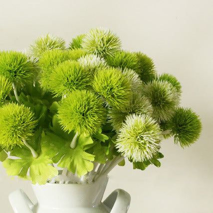 20 piezas de flores artificiales de diente de león bola verde sobre armarios de cocina 
