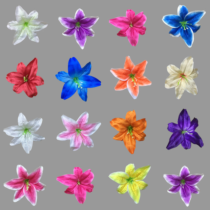 Lot de 50 têtes de lys tigrés en soie de 5,5 pouces en gros 