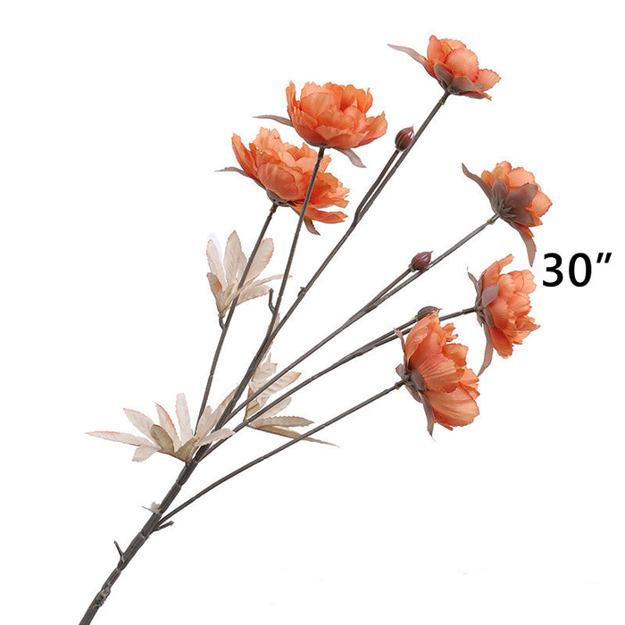 Combo de plantas de flores artificiales de flores naranjas 