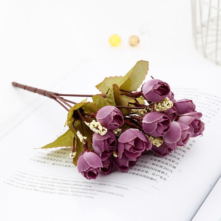 1 Bush 9 Inch Artificial Peony Silk Flowers Bouquet - Artificialmerch