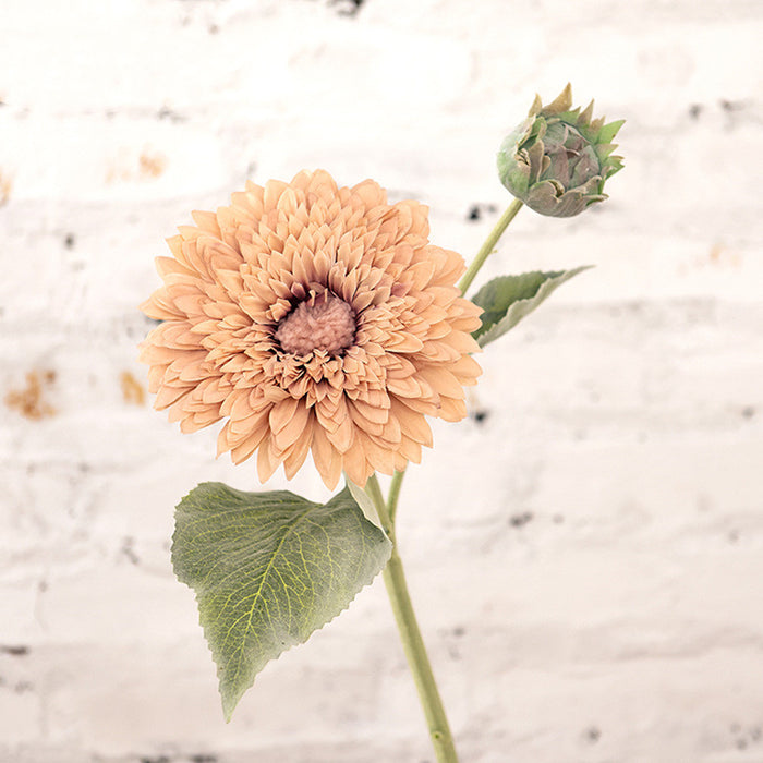 Bulk 17" Sunflower Silk Stem Spray with Bud Artificial Silk Flowers for Home Wedding Party Decoration Wholesale