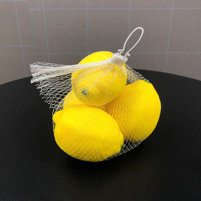 Bulk 4Pcs Artificial Fruit Lemon Real Touch Fruits Artificial Centerpiece Wholesale