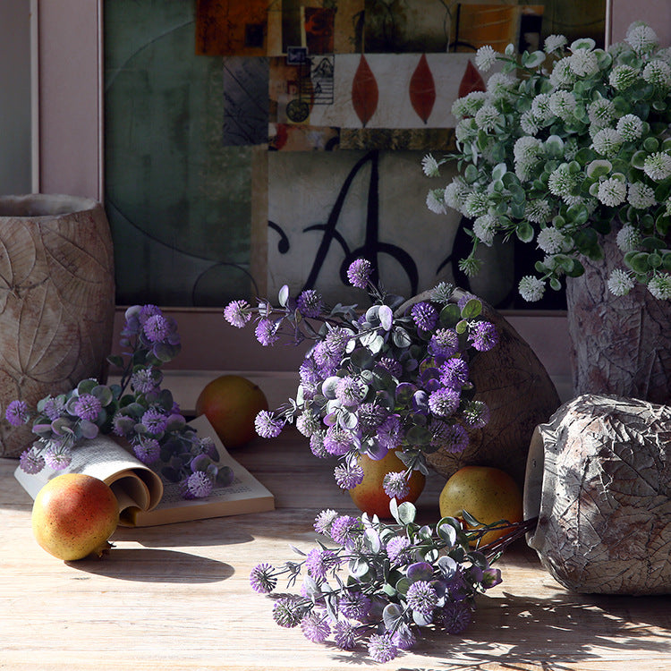 Arrangement de fleurs artificielles en boule de Gomphrena de 14 po en vrac