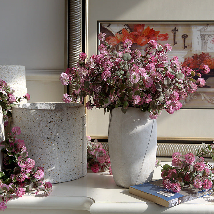 Arrangement de fleurs artificielles en boule de Gomphrena de 14 po en vrac