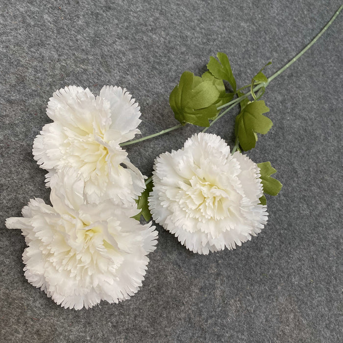 Venta al por mayor de flores de seda artificiales de tallos de clavel retro de 27 "a granel