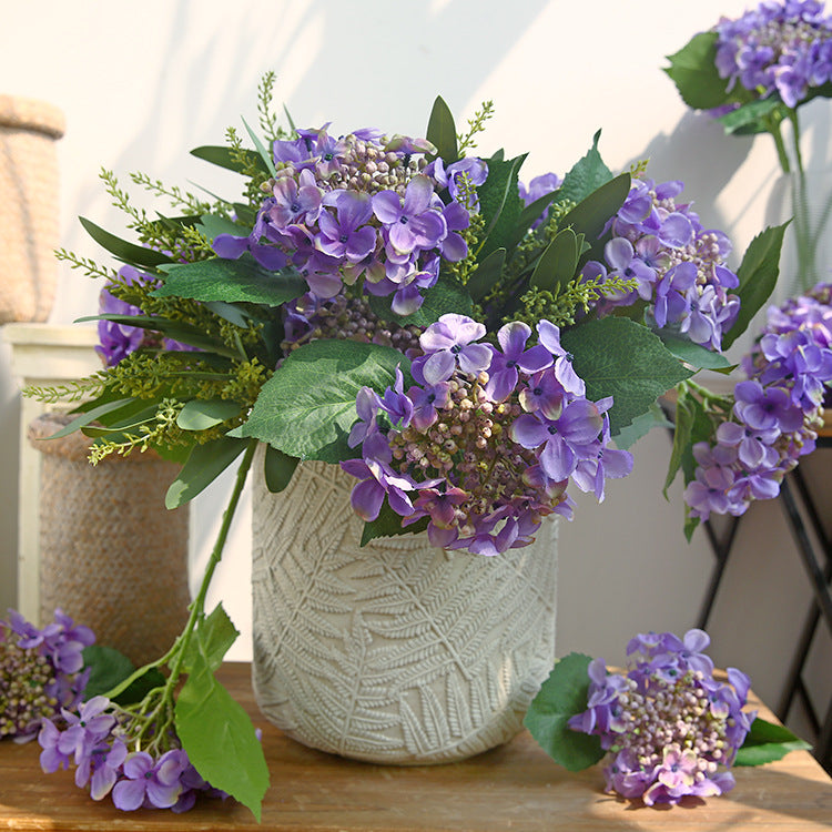 Bulk 17" Hydrangeas with Seeds Stem Silk Flowers Wholesale