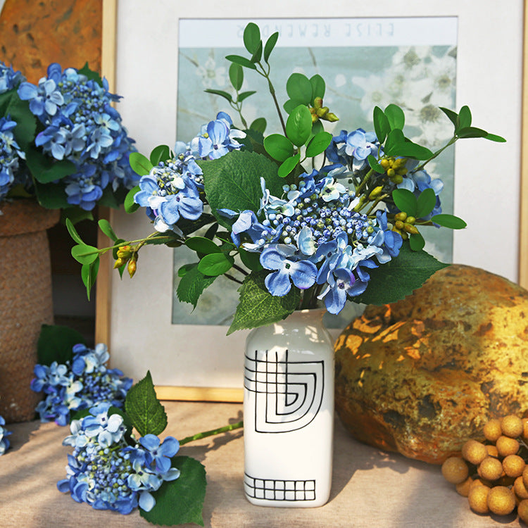 Bulk 17" Hydrangeas with Seeds Stem Silk Flowers Wholesale