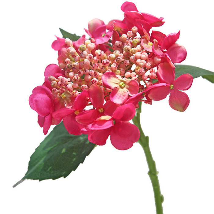 Hortensias a granel de 17 "con flores de seda de tallo de semillas al por mayor 