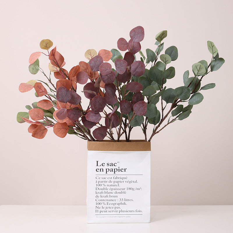 Bouquet d'eucalyptus artificiel d'automne en vrac de 8 pièces de 26 pouces en gros 
