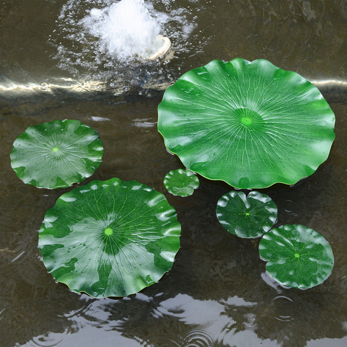 Almohadillas de hojas de lirio artificial para estanques Flores artificiales al aire libre 