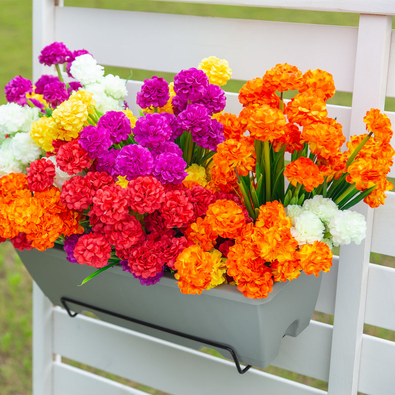 Bulk Exclusive 8 Bundles Hydrangea Bush Flowers UV Resistant for Outdoors Modern Farmhouse Decor Wholesale