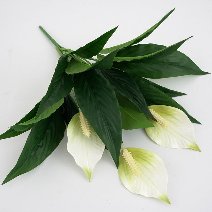 Bulk Artificial Peace Lily Spathiphyllum Bush Artificial Plant Wholesale