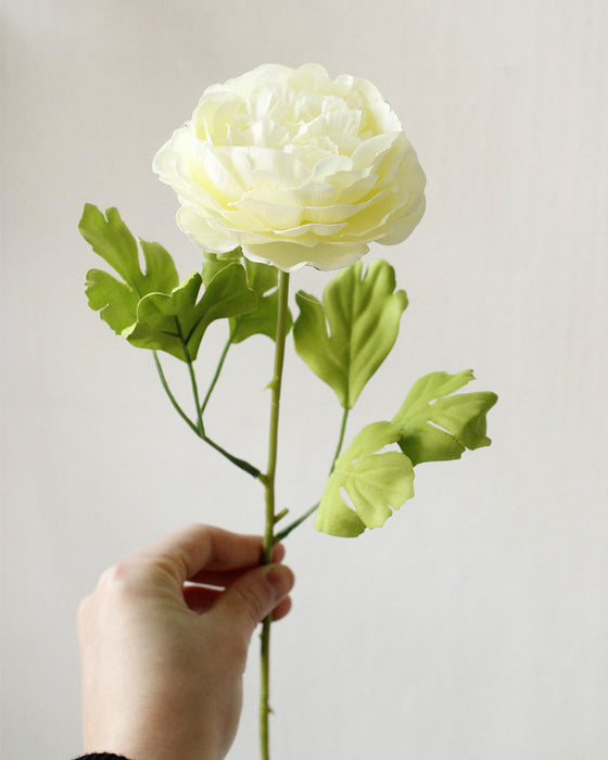 A granel, 17 ", Ranunculus Artificial, ranúnculo persa, flores, tallo, venta al por mayor