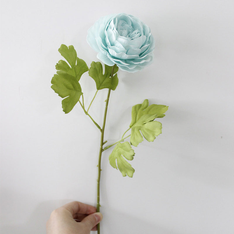 A granel, 17 ", Ranunculus Artificial, ranúnculo persa, flores, tallo, venta al por mayor