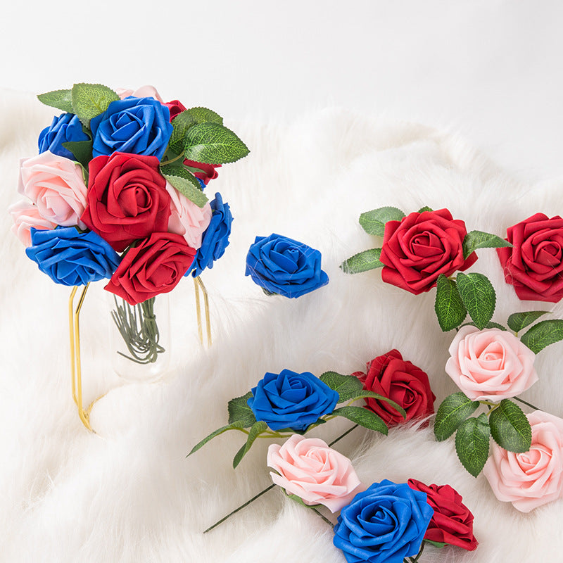 Clearance 25Pcs Artificial Rose with Stems for Wedding Decorations Bridal Shower Party Decorations Whoelsale