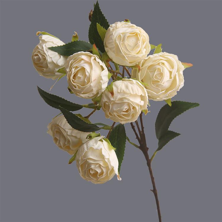 1 Branch Artificial Rose Buds with Long Stems - Artificialmerch