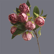 1 Branch Artificial Rose Buds with Long Stems - Artificialmerch
