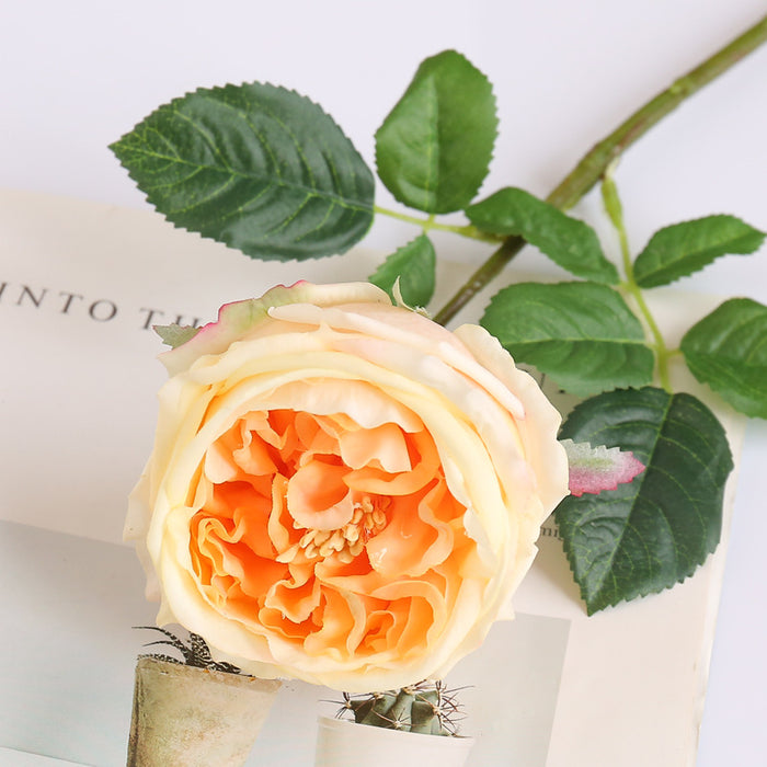 Venta al por mayor de flores artificiales Real Touch de tallo de rosa de 18 "a granel 