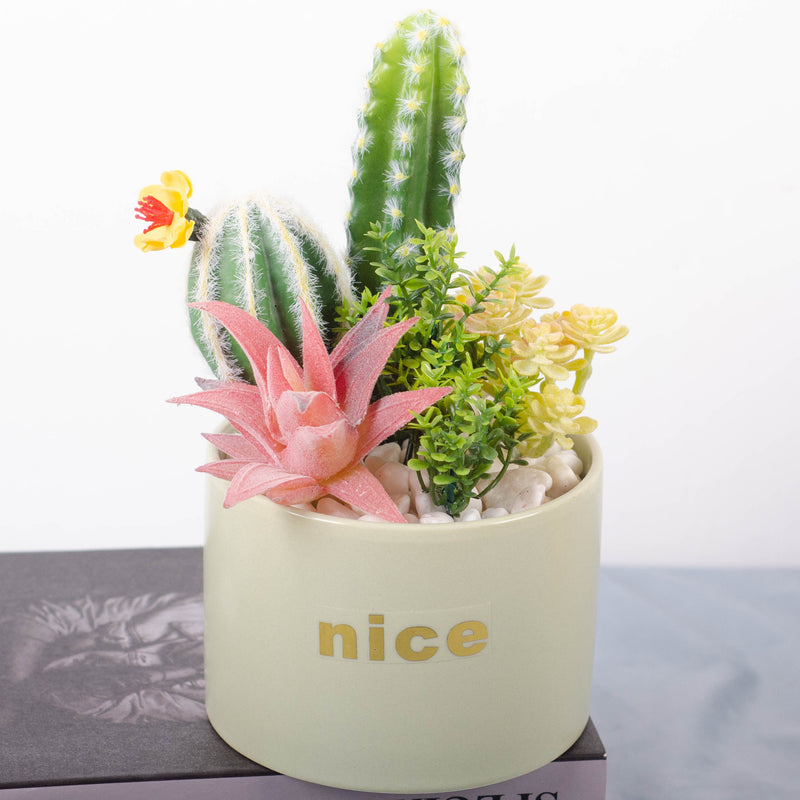 Bulk Artificial Potted Succulents in Pots Plant Gifts for Plant Lovers Wholesale