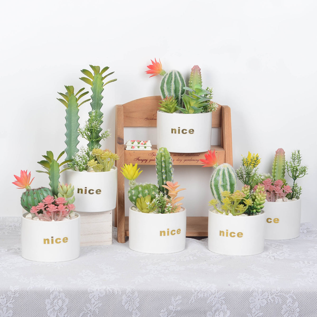 artificial succulents bulk Bulk Artificial Potted Succulents in Pots Plant Gifts for Plant Lovers —  Artificialmerch