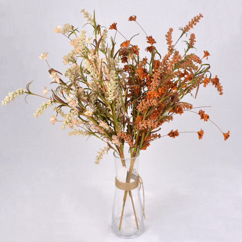 Venta al por mayor de decoración de plantas de otoño de arbusto de hierba alta artificial a granel