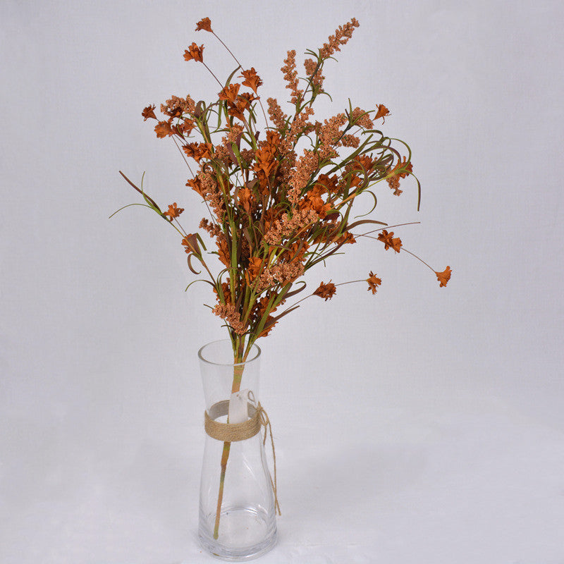 Venta al por mayor de decoración de plantas de otoño de arbusto de hierba alta artificial a granel