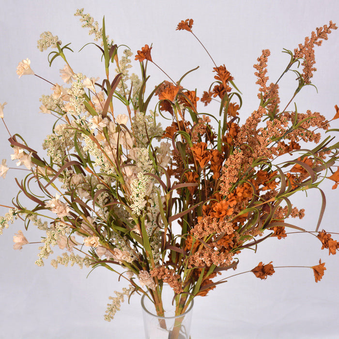 Venta al por mayor de decoración de plantas de otoño de arbusto de hierba alta artificial a granel